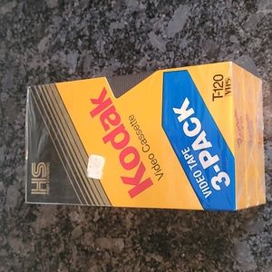 New Old Stock Kodak 3 Pack of VHS Blank Tapes